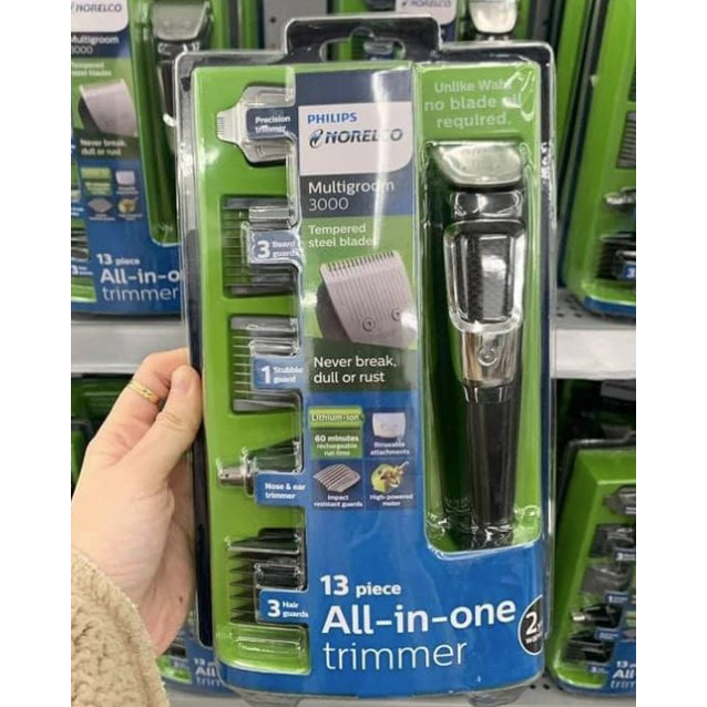 Máy cạo râu đa dụng Philips Norelco All-in-one trimmer, Multigroom 3000 MG3750/50