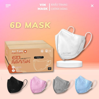 Khẩu Trang 6D người lớn An Tâm, khẩu trang 6D mask 4 lớp vải không dệt cao cấp