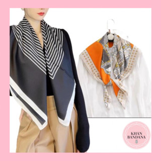 Khăn bandana choàng cổ lụa vuông size 90x90cm Khăn turban làm áo