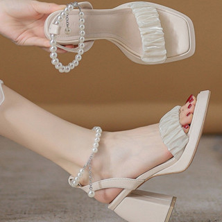 GIÀY SANDAL GNS102, CÓ 2 MÀU ĐEN TRẮNG, CAO 6P THƯỜNG VÀ 10P ĐẾ ĐÚP, PHÙ HỢP ĐI CHƠI ĐI TIỆC SANG CHẢNH 2023