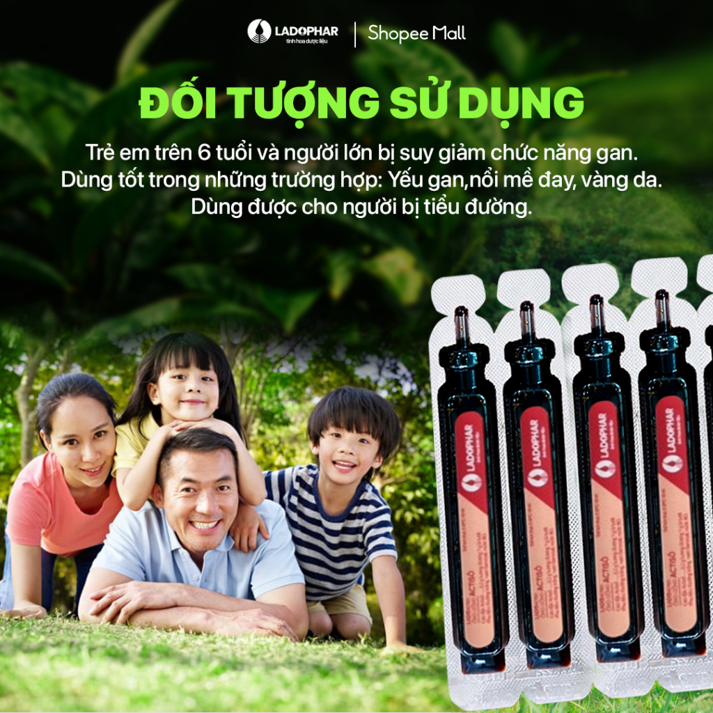 Cao ống uống atiso LADOPHAR giúp tăng cường chức năng gan hộp 10 ống 10ml