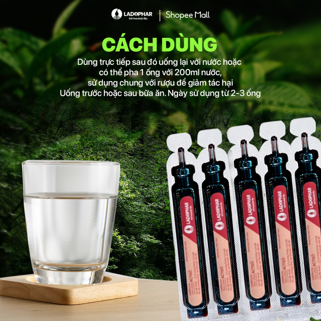 Cao ống uống atiso LADOPHAR giúp tăng cường chức năng gan hộp 10 ống 10ml