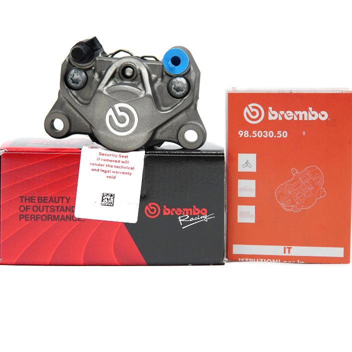 Heo thắng Brembo 2 Piston Đối Xứng Xám - Logo Bạc - 20B85277