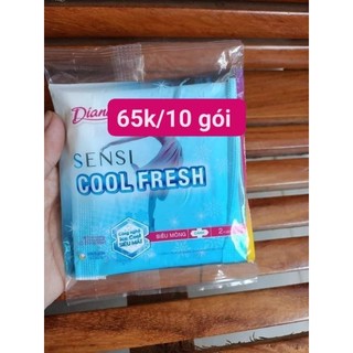 Combo 10 gói bvs Diana mỏng cánh 23cm
