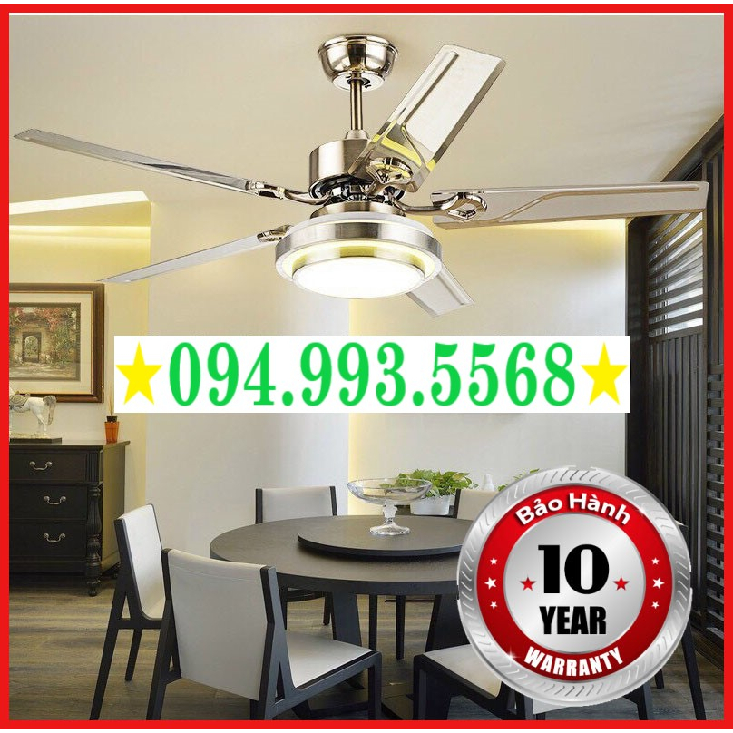 💥BH 10 năm💥 Quạt trần đèn cánh hợp kim nhôm, đèn led 3 as, đảo chiều hút ẩm, điều khiển từ xa, phong cách hiện đại GRE73
