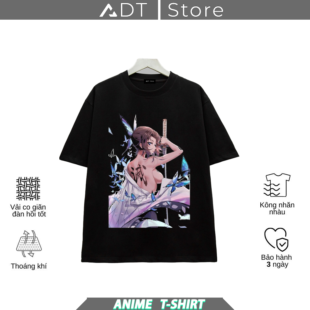Áo thun hình Demon Slayer Anime Kochou Shinobu cực chất giá rẻ mẫu HOT.