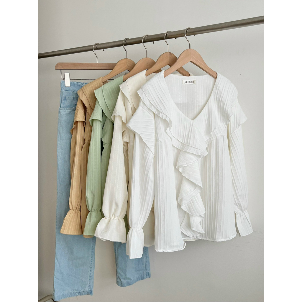 Áo bèo chất đũi gân tiểu thư sang chảnh 071