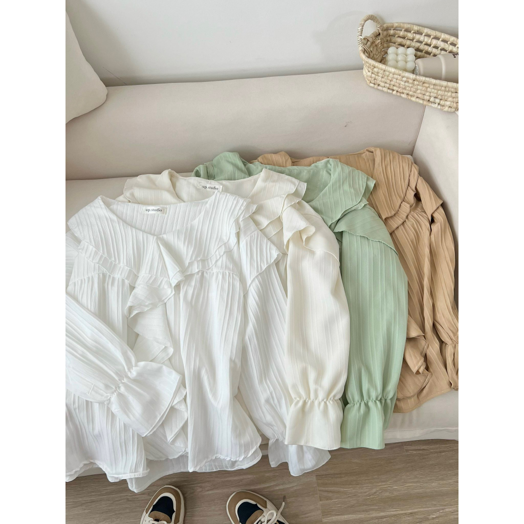 Áo bèo chất đũi gân tiểu thư sang chảnh 071