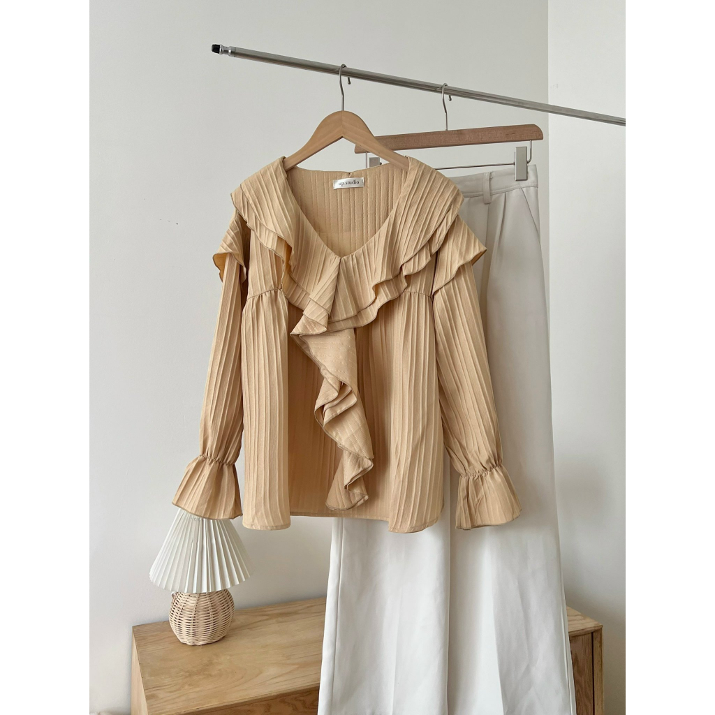 Áo bèo chất đũi gân tiểu thư sang chảnh 071