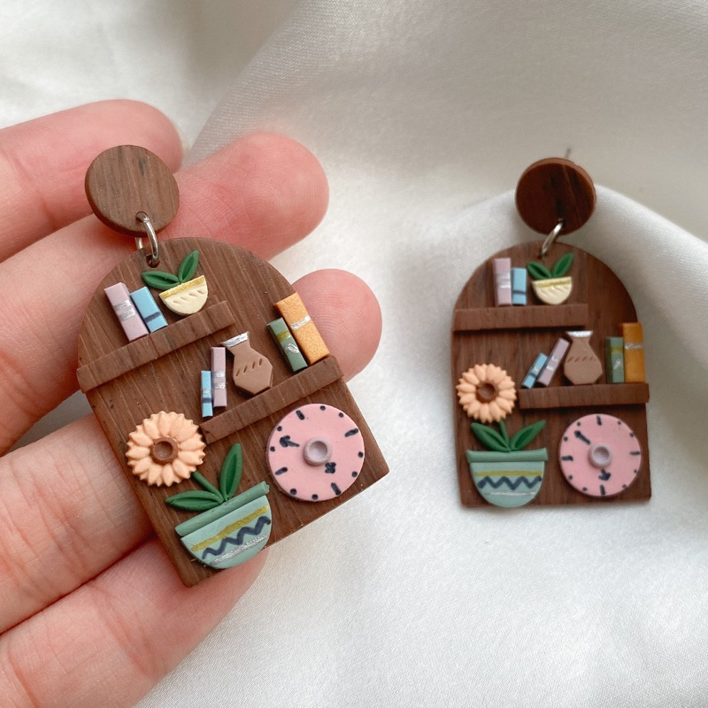 Khuyên tai đất sét nung Polymer Clay