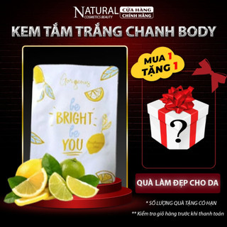 Kem tắm trắng chanh Múi Xù GORGEOUS dưỡng trắng body, set tắm trắng dưỡng ẩm da kích trắng body 1 gói 50gr