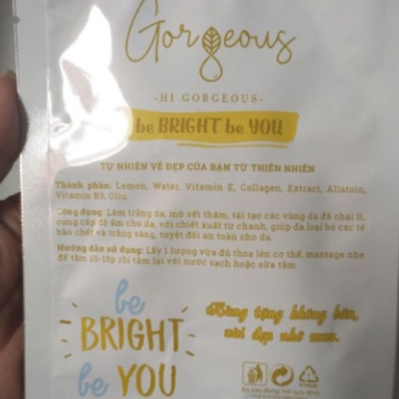 Kem tắm trắng chanh Múi Xù GORGEOUS dưỡng trắng body, set tắm trắng dưỡng ẩm da kích trắng body 1 gói 50gr