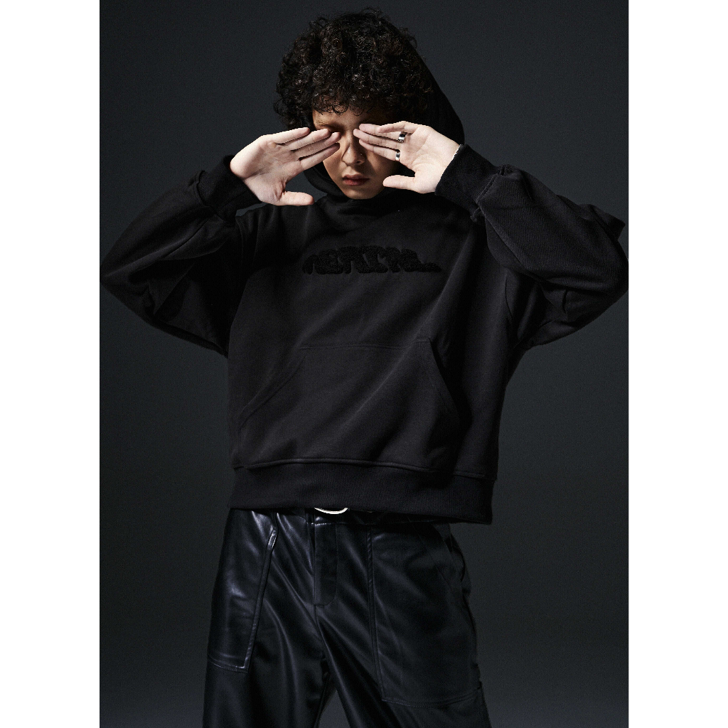 Áo Hoodie Unisex Thêu Xù Cao Cấp MENTAL® Ruffled Embroidery Oval - Boxy fit