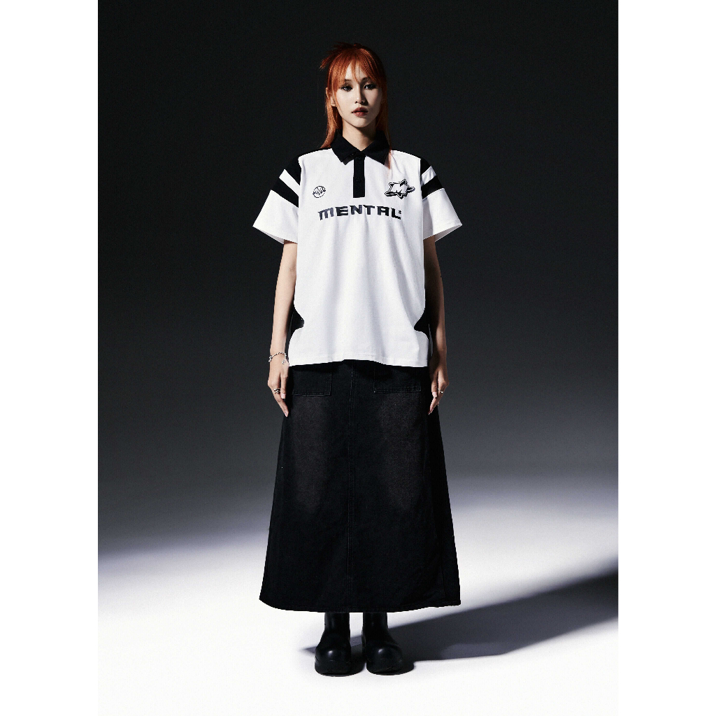 Áo Polo Nam nữ Tay Ngắn Thể Thao COMBINE MENTAL®️ Polo Boxy - Phong Cách Blokecore