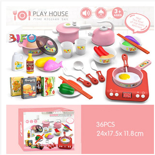 Bộ đồ chơi nấu ăn màu hồng cực bắt mắt cho bé thỏa thích nấu nướng