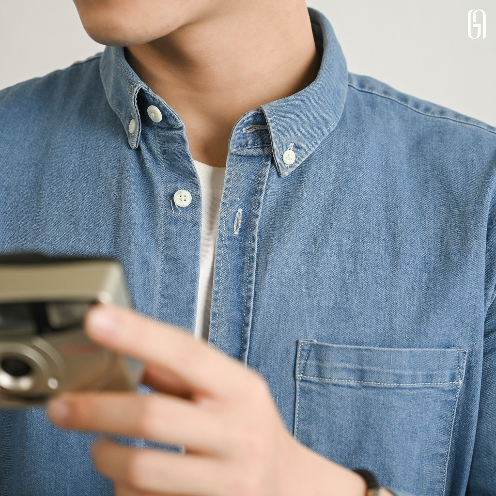 Sơ mi jeans D23 DENIM SHIRT form Slimfit - THE GMEN ELEGANT EST 2017