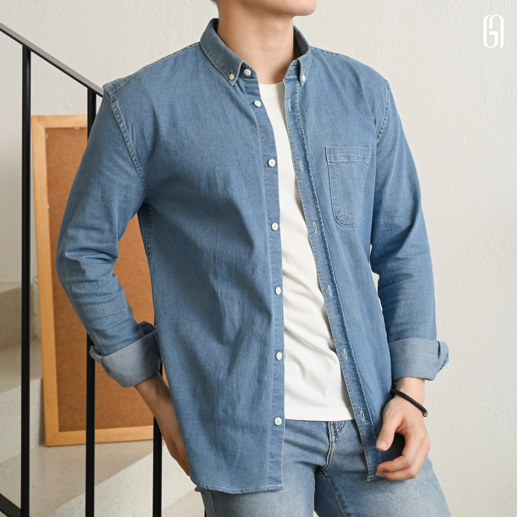 Sơ mi jeans D23 DENIM SHIRT form Slimfit - THE GMEN ELEGANT EST 2017