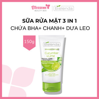 Sữa rửa mặt 3 in 1 bielenda chứa bha+ chanh+ dưa leo 150g