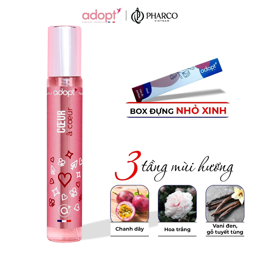Nước hoa nữ 𝐀𝐝𝐨𝐩𝐭' chính hãng Pháp tinh dầu thơm lâu ngọt ngào tinh khiết trẻ trung