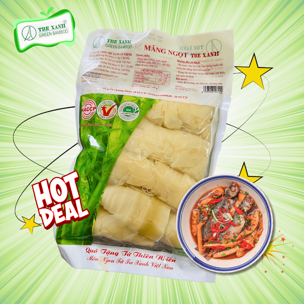 Măng Ngọt Búp Non Ngọt Vị Tư Nhiên 500G Tre Xanh An Thịnh Măng Tự Nhiên