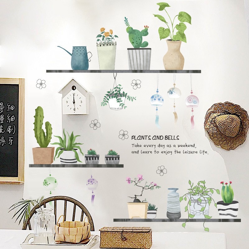 Decal dán tường cực xinh thích hợp dán quán cafe, phòng ngủ, phòng khách.