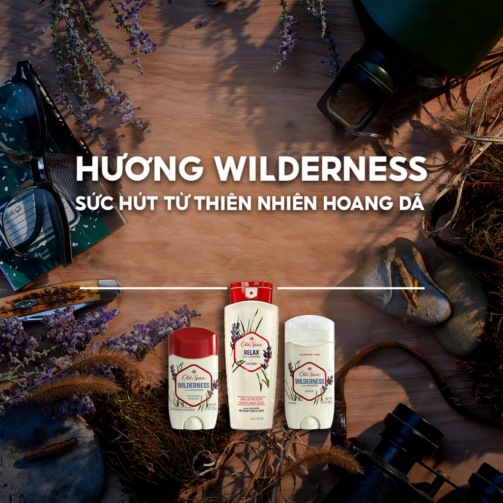 Sáp Khử Mùi Old Spice Wilderness With Lavender 85g