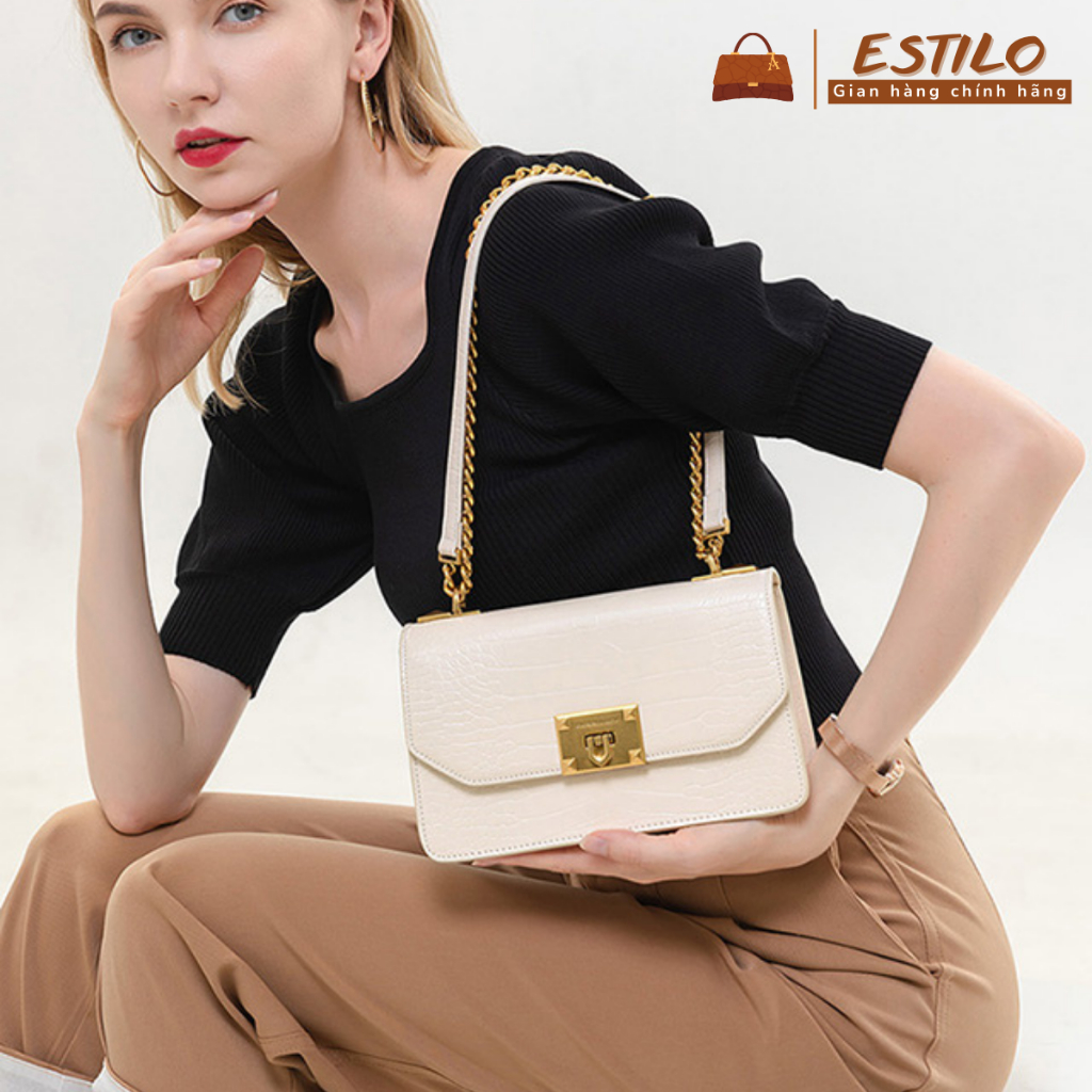 Túi xách nữ đeo chéo, đeo vai, đi chơi, đi học ESTILO size 22cm HA250