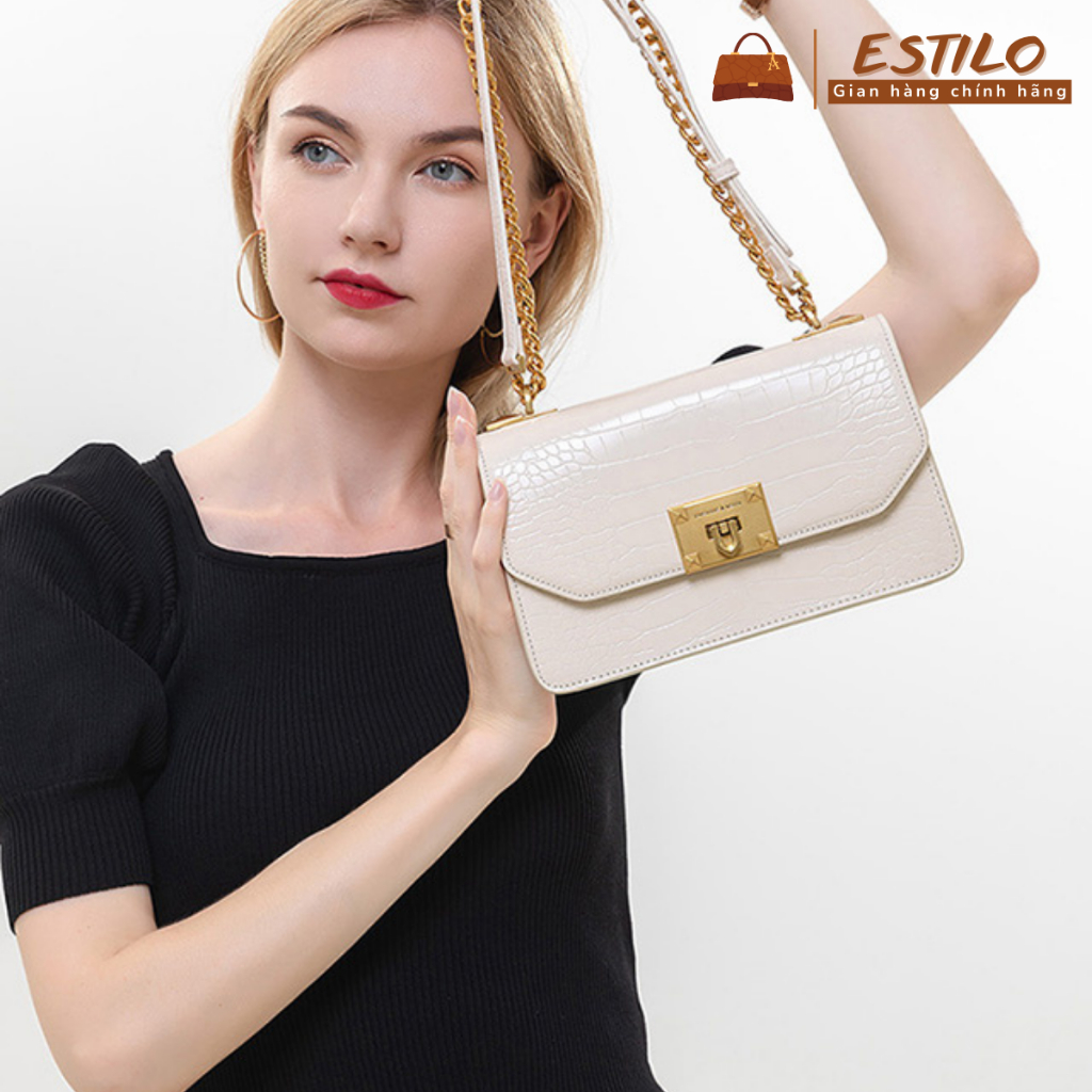 Túi xách nữ đeo chéo, đeo vai, đi chơi, đi học ESTILO size 22cm HA250