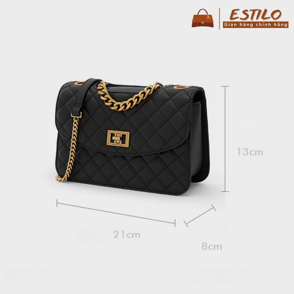 Túi xách nữ đeo chéo, đeo vai, đi chơi, đi học ESTILO size 22cm HA241