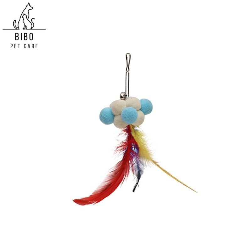 Đầu lông vũ có chuông thay thế cho cần câu mèo lông vũ gắn cần câu mèo - Bibopetcare