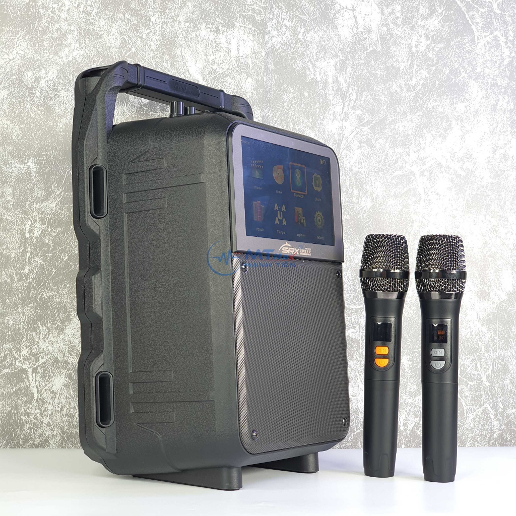 [BH 6 Tháng] Loa Màn Hình Karaoke K80 - Pin 3000mAh Kèm 2 Micro, Hỗ Trợ Mic Có Dây, Âm Thanh Sống Động