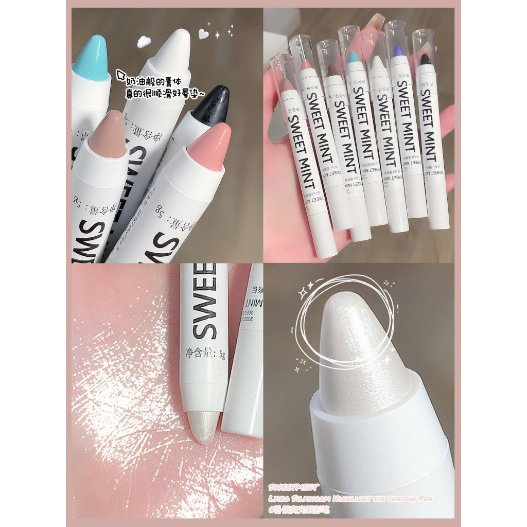 Nhũ mắt SWEET MINT 13 màu ánh kim lấp lánh dạng bút chì bắt sáng hot trend