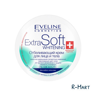 Kem dưỡng trắng da mặt và toàn thân EVELINE Extra Soft của Nga 200ml