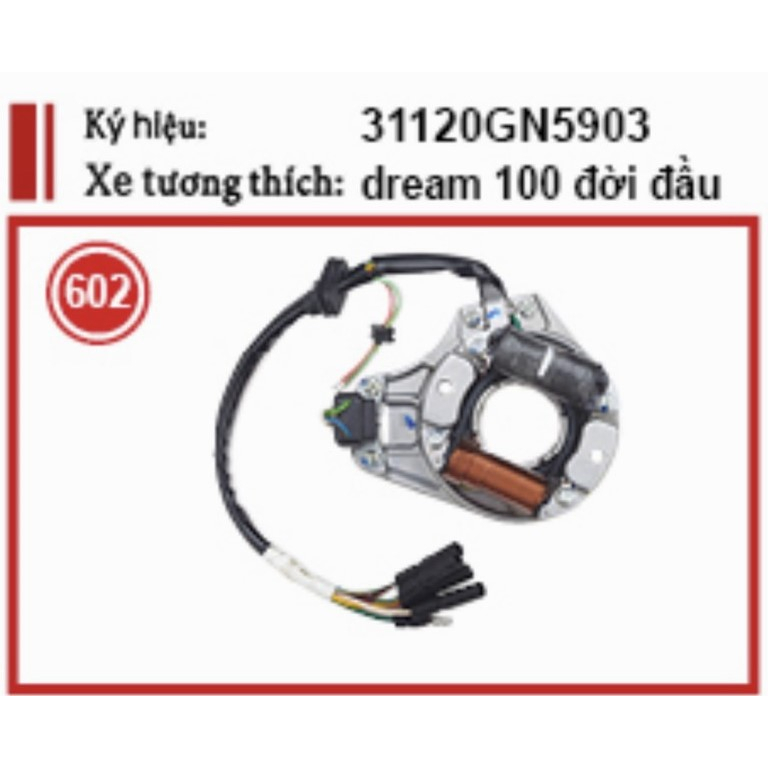CUỘN DÂY MÁY PHÁT ĐIỆN XE DREAM 100 ĐỜI ĐẦU