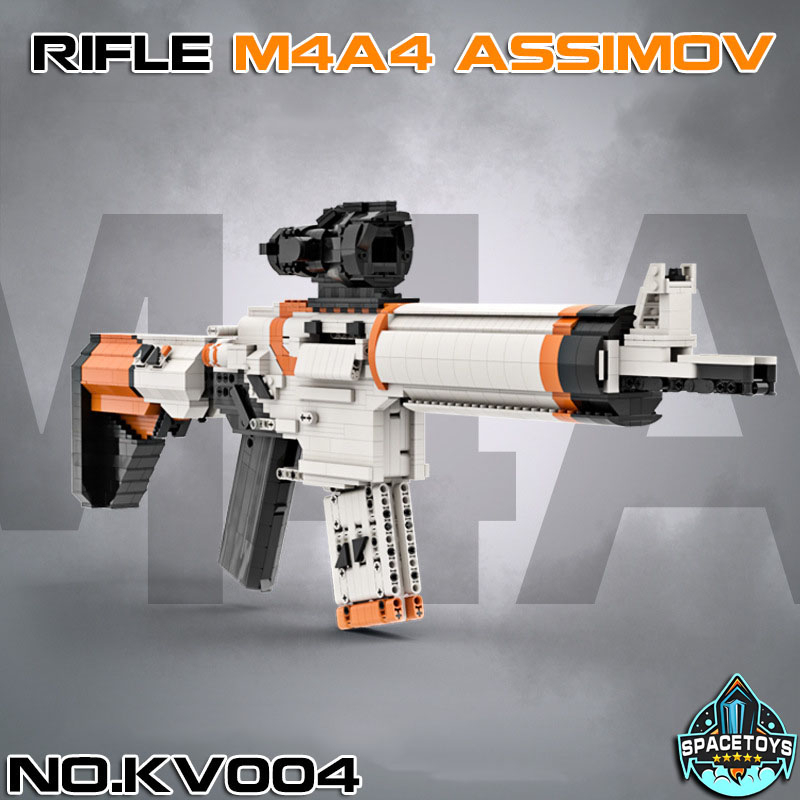 Đồ Chơi Lắp Ráp Mô Hình CSGO, PUBG, FREE FIRE Súng Rifle M4A4-ASSIMOV Model KV004 Với 1000+ Mảnh Ghép