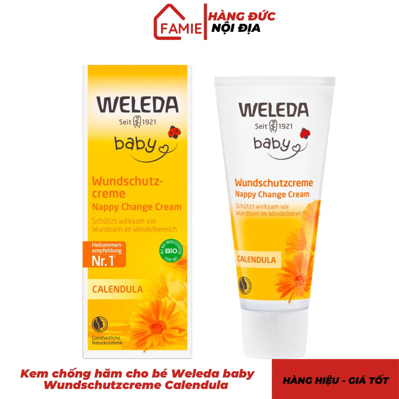 Kem chống hăm cho bé Weleda baby Wundschutzcreme Calendula - Hàng Đức