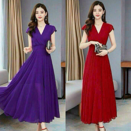 Đầm váy maxi dài dự tiệc di biển đầm dài cho nữ chất voan cao cấp thường ngày cho nữ