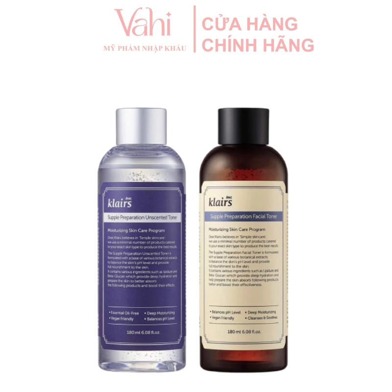 Nước Hoa Hồng Dear, Klairs Supple Presparation Facial /Unscented Toner