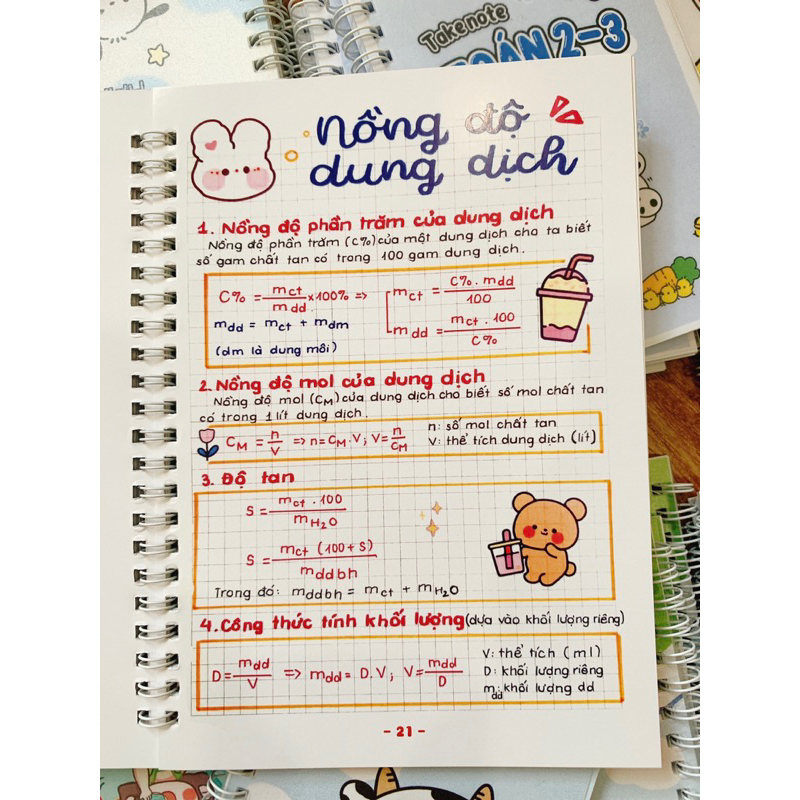 Combo sổ tay Hoá + Lý THCS