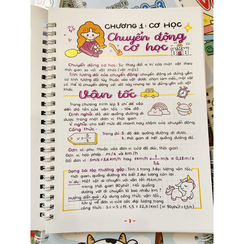 Sổ tay Takenote Vật lý THCS