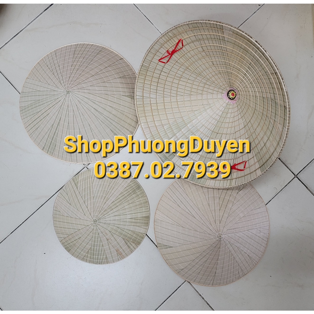 Nón lá mini size 30- 33- 40cm màu trắng