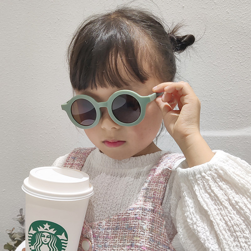 Kính Mát Mắt Tròn Nhiều Màu Chống Tia UV Phong Cách Hàn Quốc Cho Bé Trai, Bé Gái