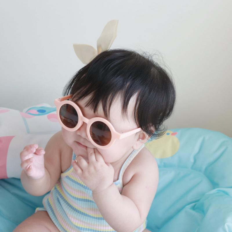 Kính Mát Mắt Tròn Nhiều Màu Chống Tia UV Phong Cách Hàn Quốc Cho Bé Trai, Bé Gái