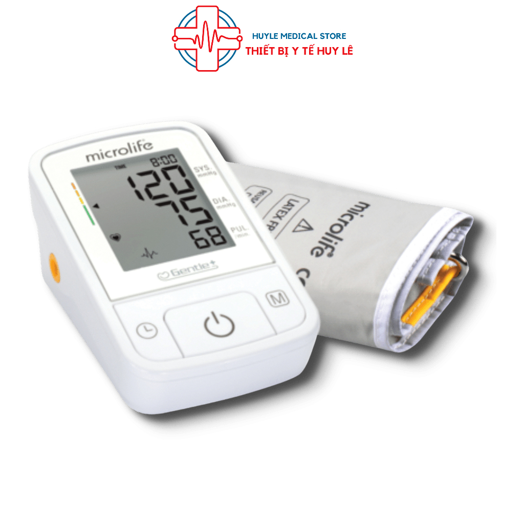 Máy đo huyết áp Microlife A2 Basic công nghệ bơm thông minh Gentle, cảnh báo rối loạn nhịp tim PAD - Huyle