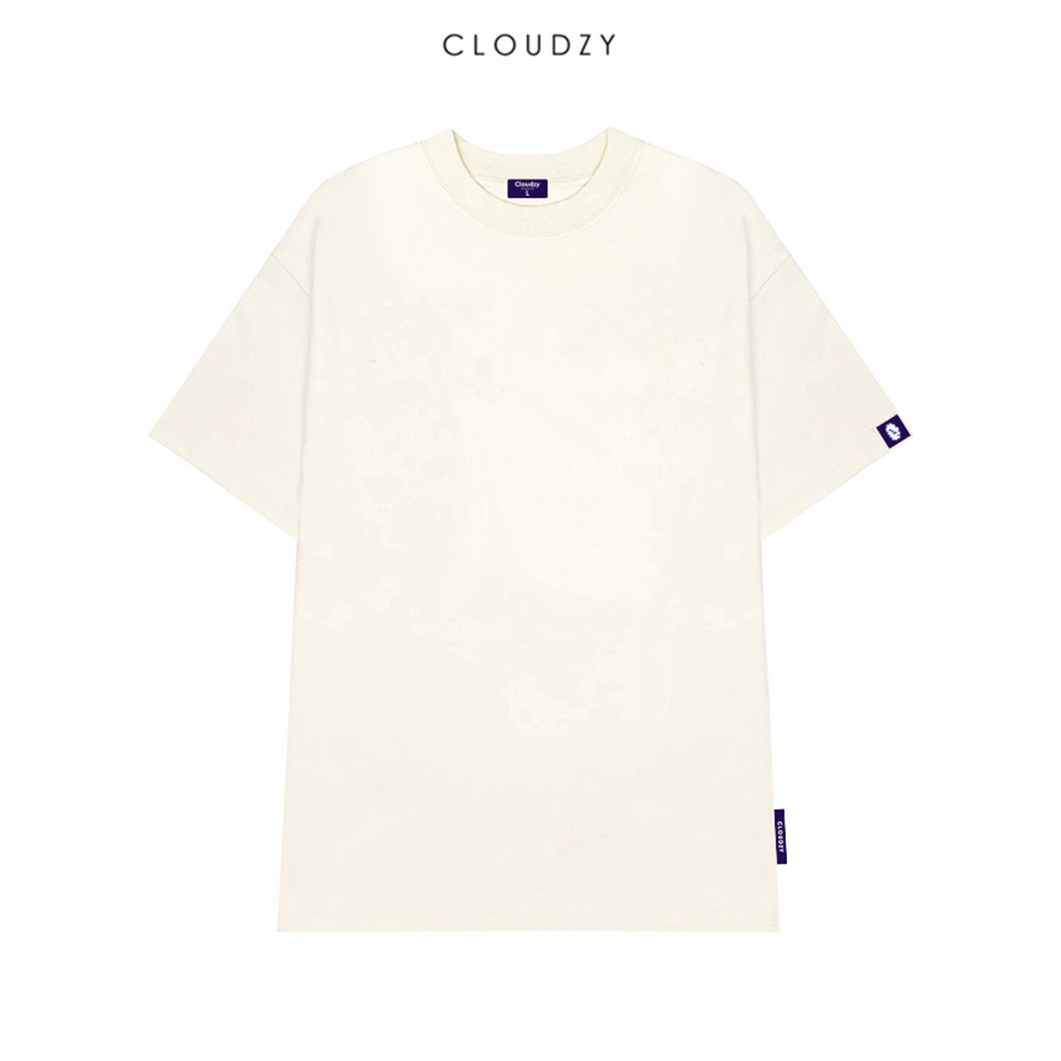 Áo phông nam nữ unisex tay lỡ AT TRƠN CLOUDZY thun form rộng local brand teen cổ tròn oversize cotton màu đen trắng tee