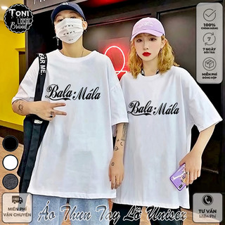 Áo Thun Tay Lỡ Local Brand BALA MALA Cotton 100 form rộng nam nữ Unisex (AT2600L - Full Box - Kèm Video Ảnh Thật)