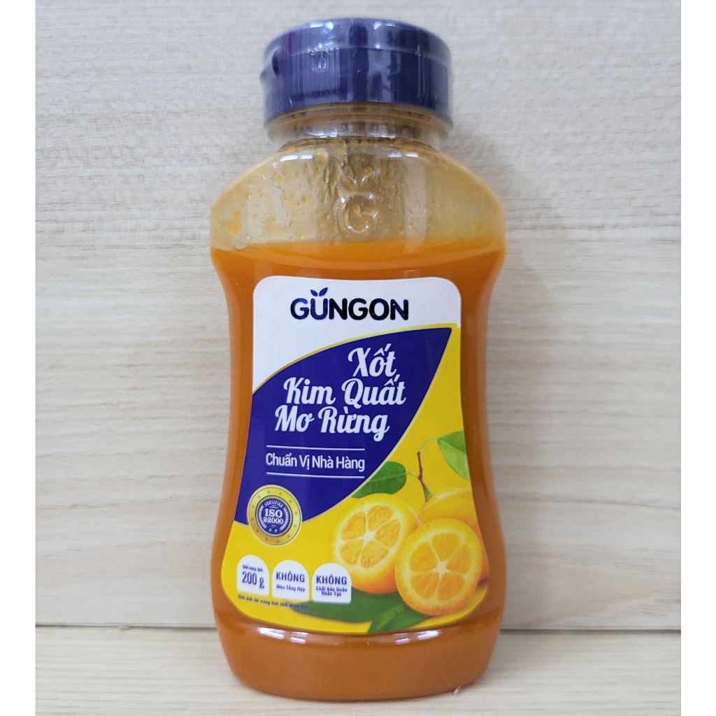 (GN chai DẸT 200g KQMR) SỐT KIM QUẤT MƠ RỪNG (chuẩn vị nhà hàng) GUNGON Kumquat with Wild Apricot Sauce