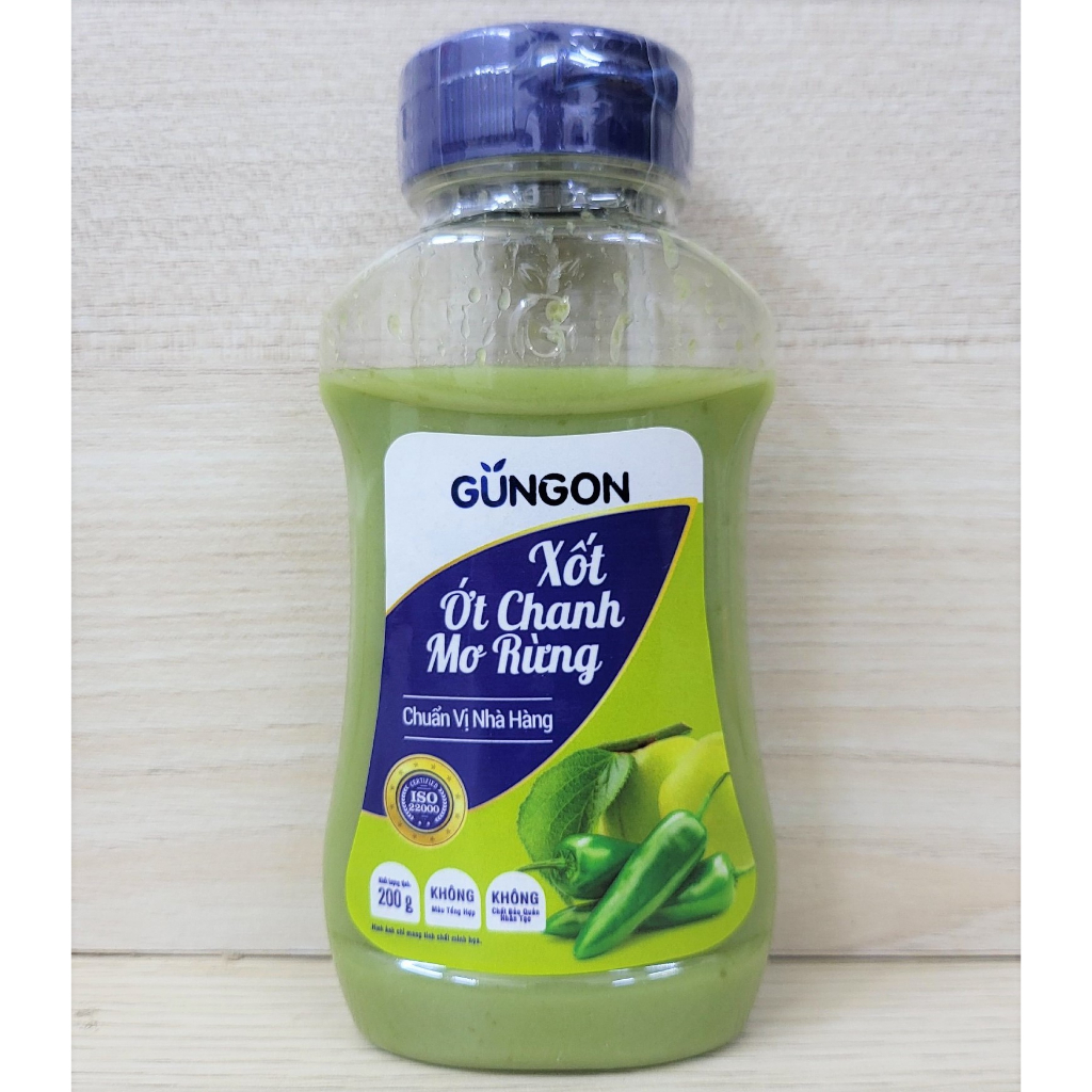 (GN chai DẸT 200g OCMR) SỐT ỚT CHANH MƠ RỪNG (chuẩn vị nhà hàng) GUNGON Lemon Chilli with Wild Apricot Sauce