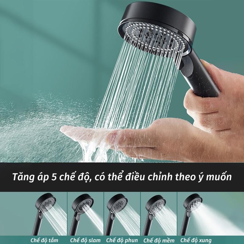 Vòi Sen Tăng Áp Vòi Hoa Sen Không Cần Khoan Đục Chịu Nhiệt Tốt PAPAA.HOME
