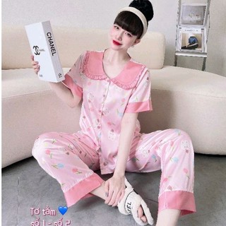Đồ Bộ Pijama Lụa Tơ Mềm Mượt Mẫu Mới Hàng Có Size Phom Chuẩn Đẹp🎀Giảm 10K Đơn 200K